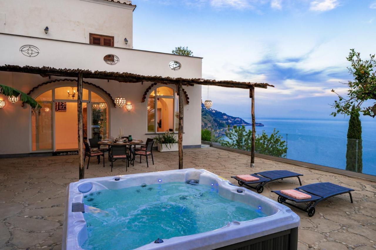 Villa Mimina - Exclusive Villa With Garden, Jacuzzi And Sea View Praiano Buitenkant foto