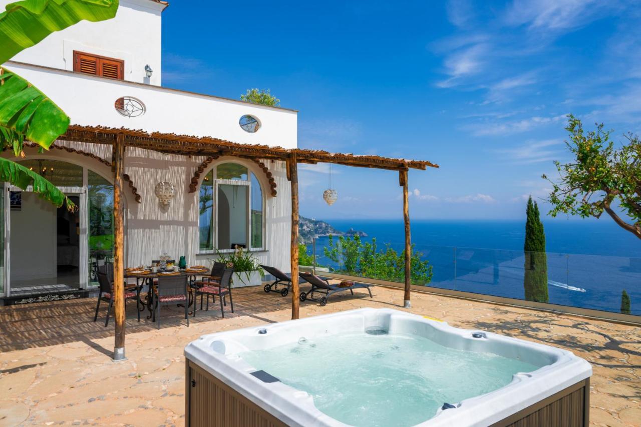 Villa Mimina - Exclusive Villa With Garden, Jacuzzi And Sea View Praiano Buitenkant foto