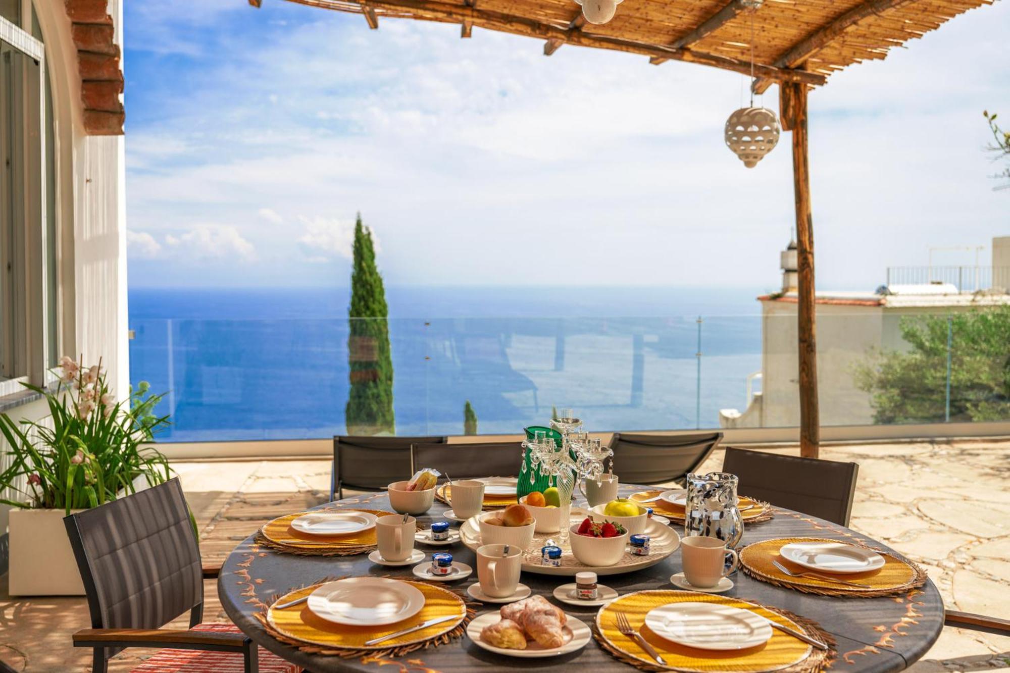 Villa Mimina - Exclusive Villa With Garden, Jacuzzi And Sea View Praiano Buitenkant foto